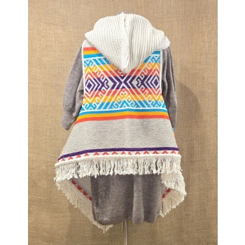 Poncho ekwadorskie- kamizelka ze 100% wełny owczej .